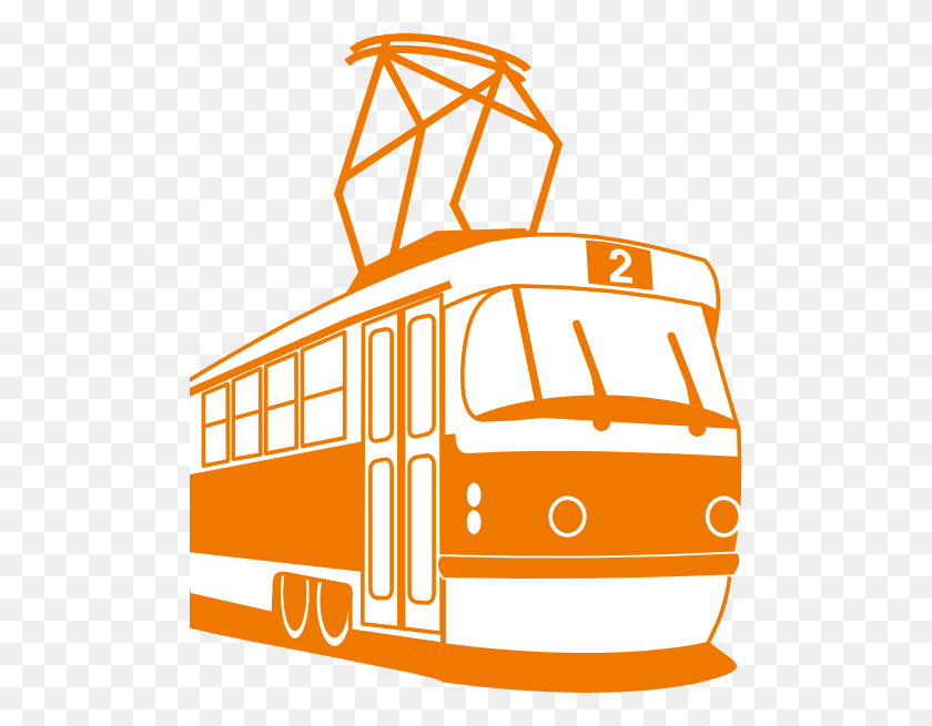498x595 Tramway Clip Art Free Vector - Public Transport Clipart