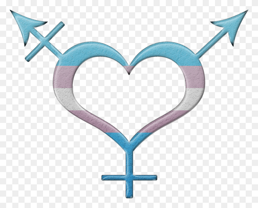 1773x1404 Transgender Pride Heart Shaped Gender Neutral Symbol In Matching - Transgender Symbol PNG