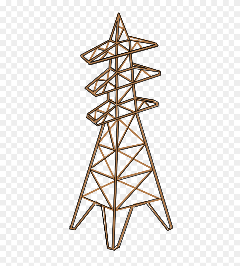 402x872 Transmission Line Tower Anime - Transmission PNG