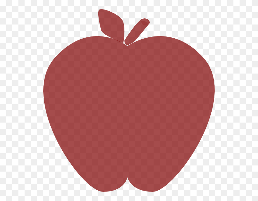 558x596 Transparent Apple Png, Clip Art For Web - Red Apple Clipart