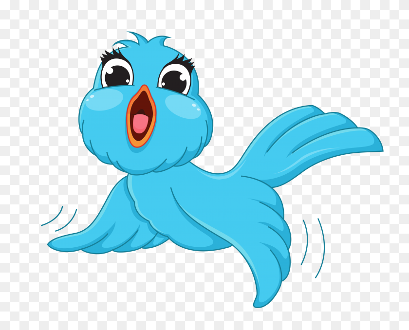 6053x4800 Pájaro Azul Transparente Png De Dibujos Animados - Dibujos Animados Png