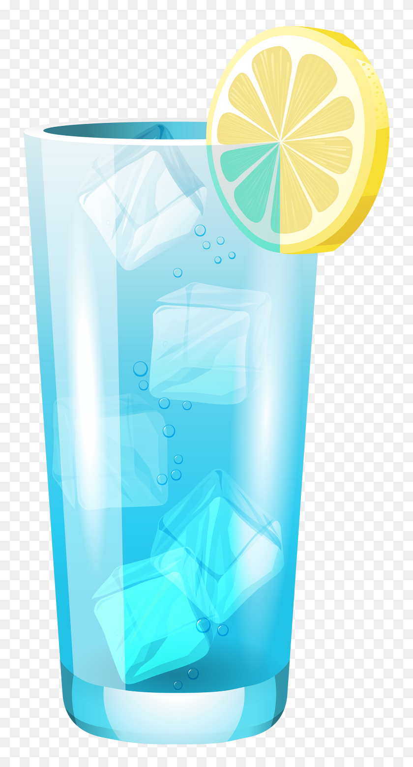 1560x3000 Transparent Blue Cocktail Png Clipart - Glass Of Water PNG