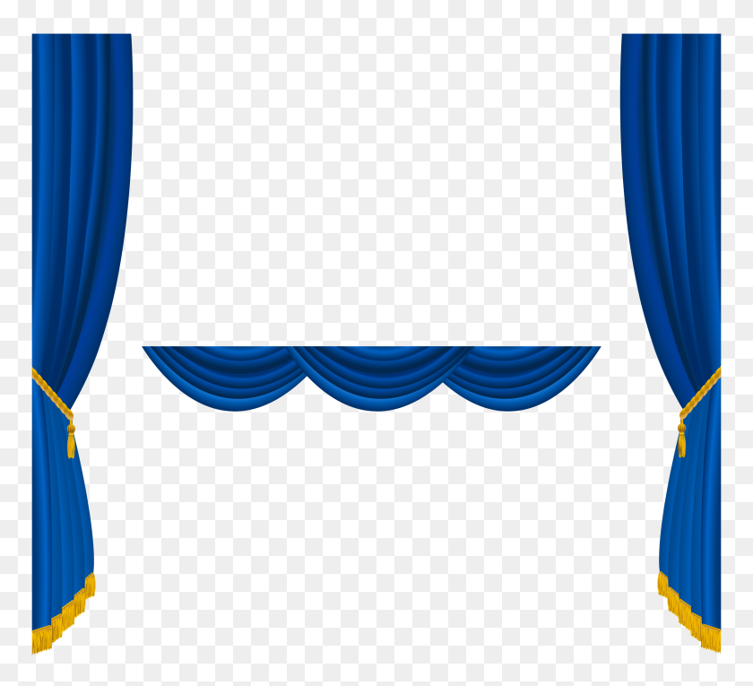 2468x2231 Transparent Blue Curtains Decoration Png Gallery - Blue Background PNG