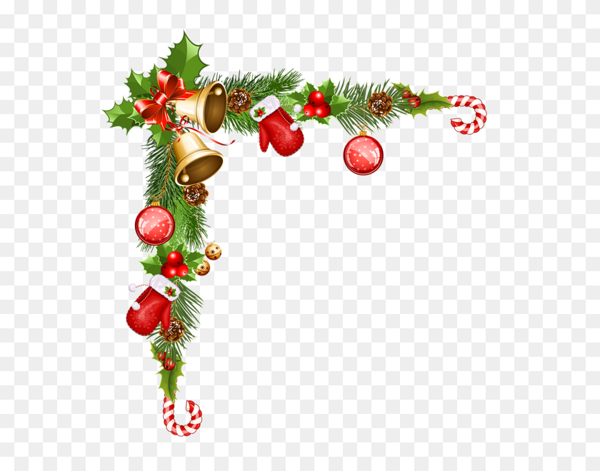 591x600 Transparent Christmas Decorative Ornaments Clipart Places - Moldura De Natal PNG
