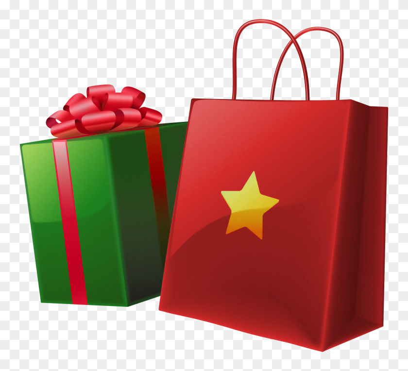 2056x1857 Transparent Christmas Gift Box - Gift Bag PNG