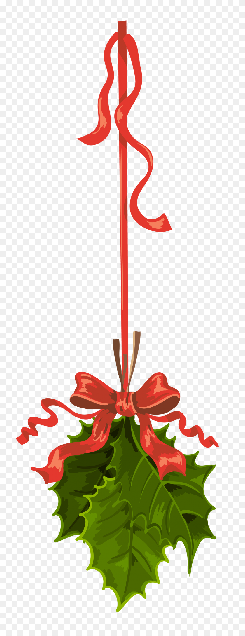 1670x4540 Transparent Christmas Hanging Mistletoe Png Clipart Fiocchi - Adornos PNG