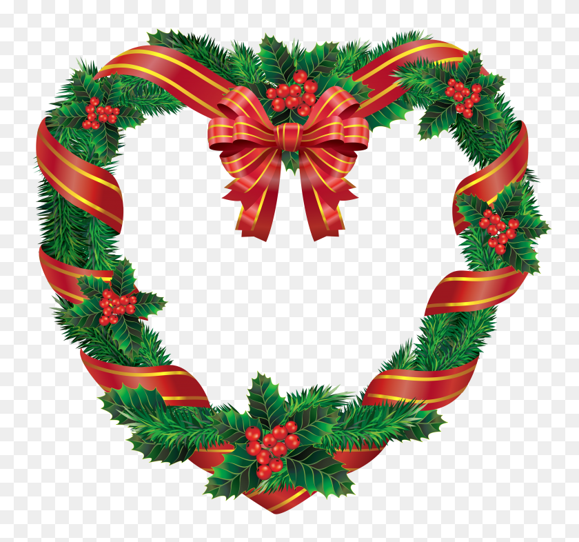 4000x3725 Transparent Christmas Heart Wreath Png Gallery - Christmas Heart Clipart