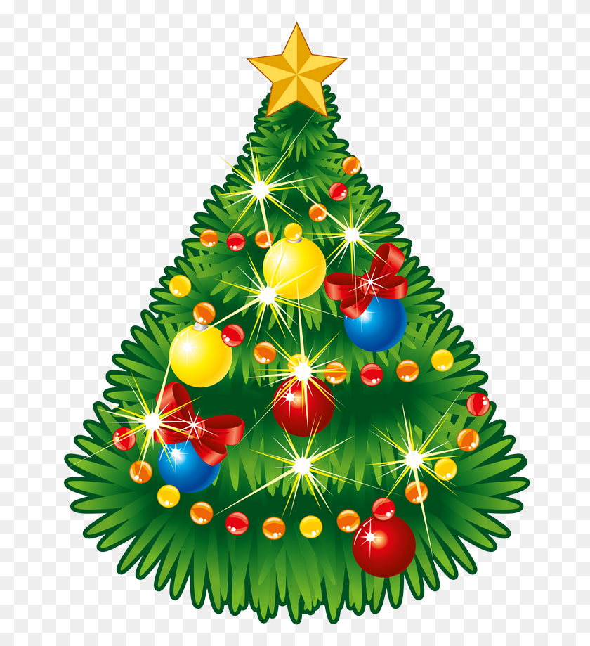 670x859 Transparent Christmas Tree With Star Png Gallery - Christmas Star Clipart