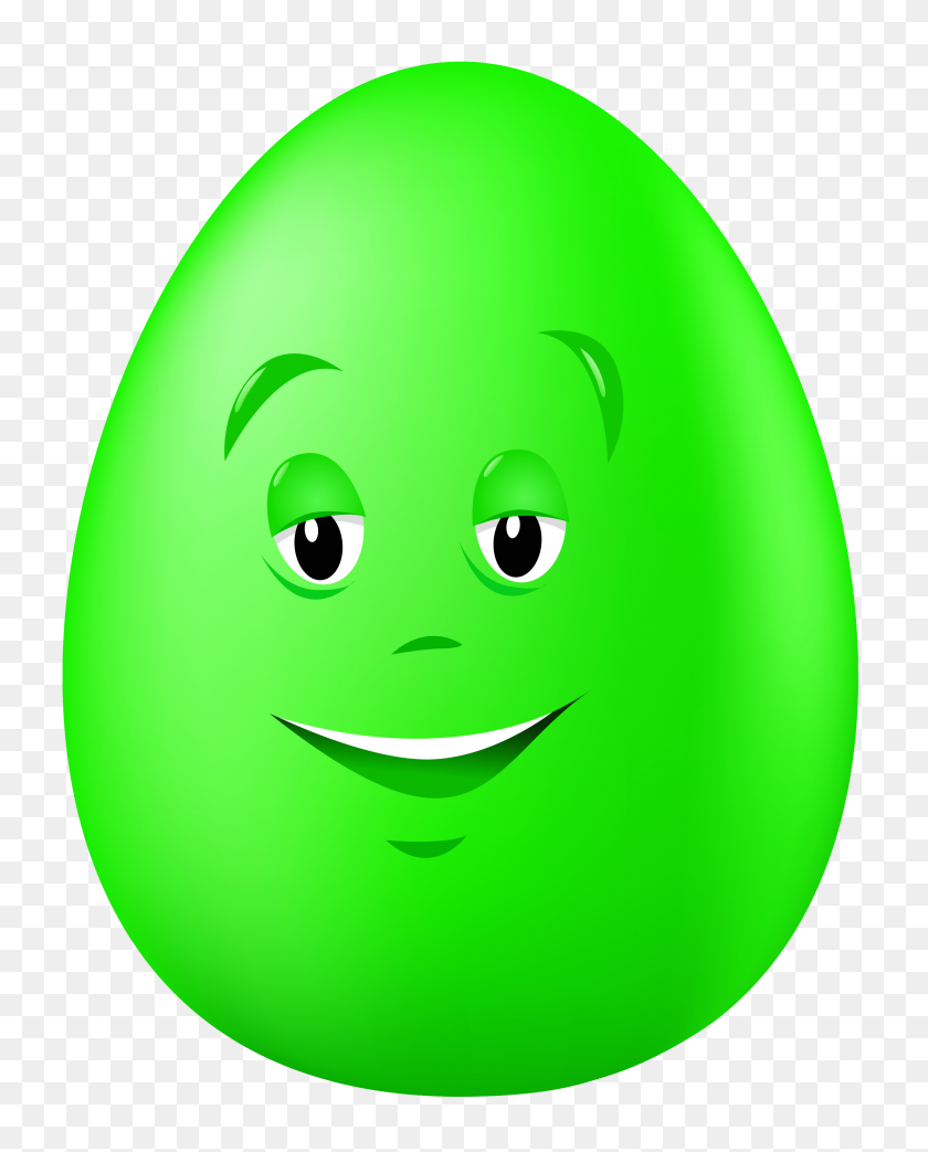 2491x3140 Transparent Easter Green Egg With Face Png Clipart Picture - Faces PNG