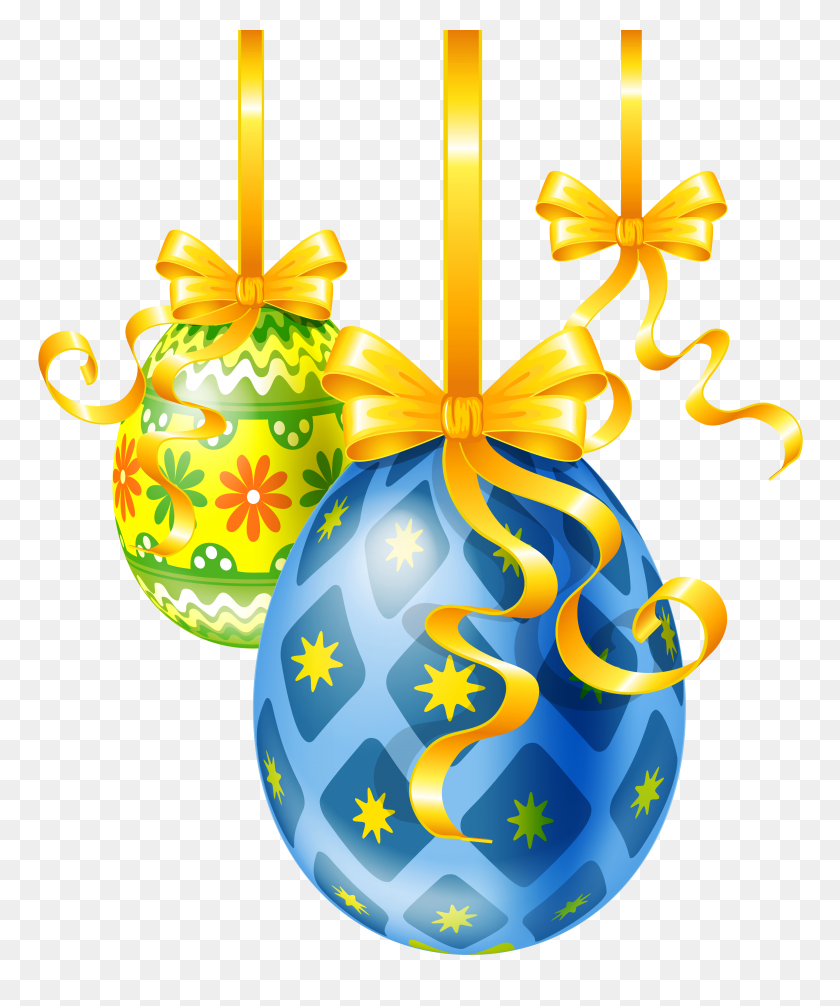 4215x5114 Transparent Easter Hanging Eggs Png Clipart Gallery - Easter PNG