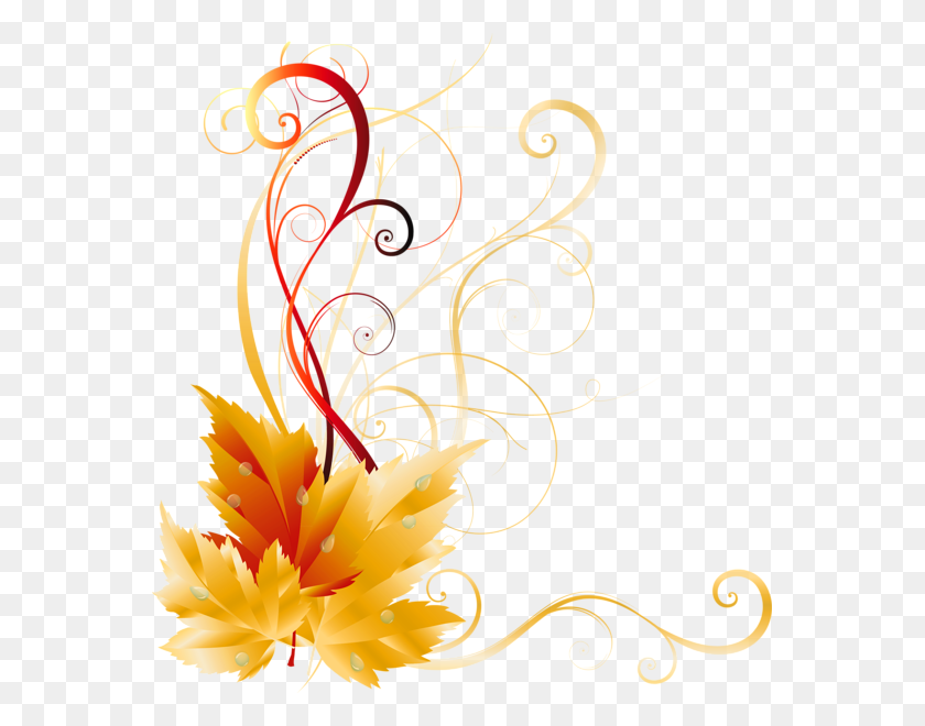563x600 Transparent Fall Leaves Decor Picture Backgrounds, Borders - Thanksgiving Border PNG