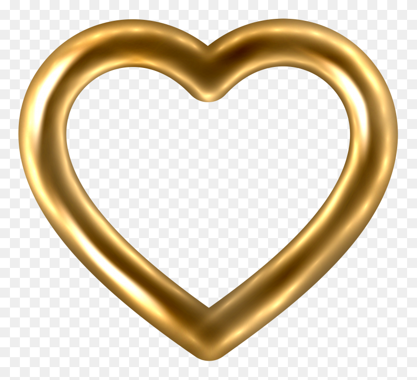4000x3625 Transparent Gold Heart Png Clip Art - Transparent Heart PNG