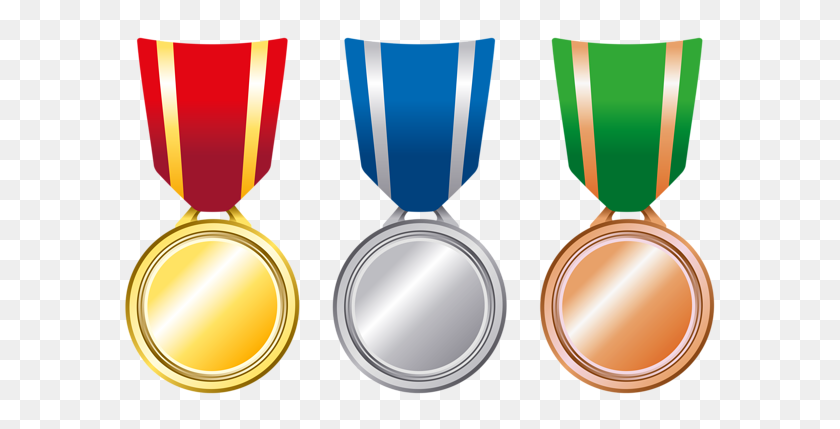 600x369 Transparent Gold Silver Bronze Medals Png Pic - Silver PNG
