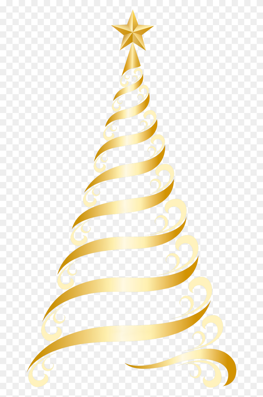 670x1205 Transparent Golden Deco Tree Png - Christmas Tree PNG Transparent