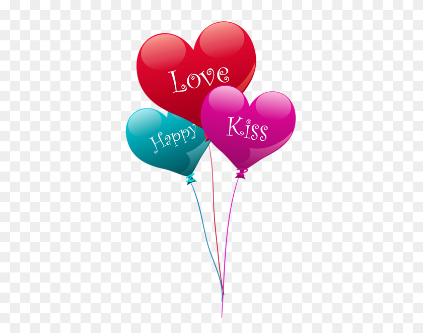 360x600 Transparent Heart Kiss Love Happy Balloons Png Clipart Fondos - Fondos PNG