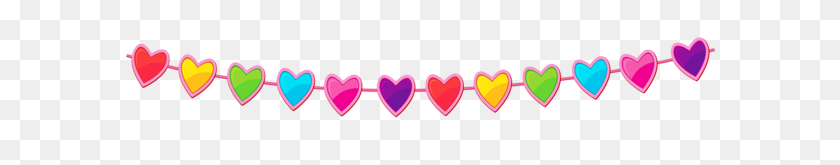 600x105 Transparent Heart Streamer Png Clipart Gingers Heart - Streamer PNG