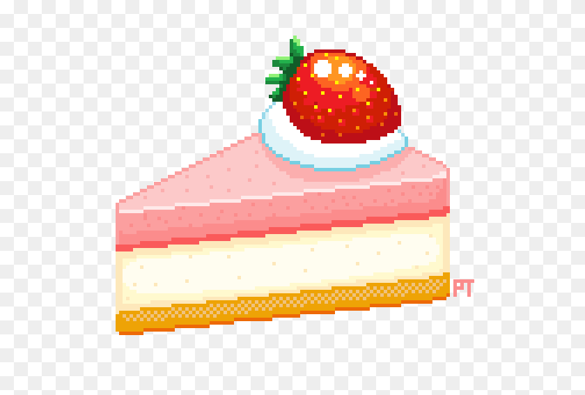 540x507 Transparent Kawaii Strawberry Cake Food Anime - Strawberry Shortcake PNG