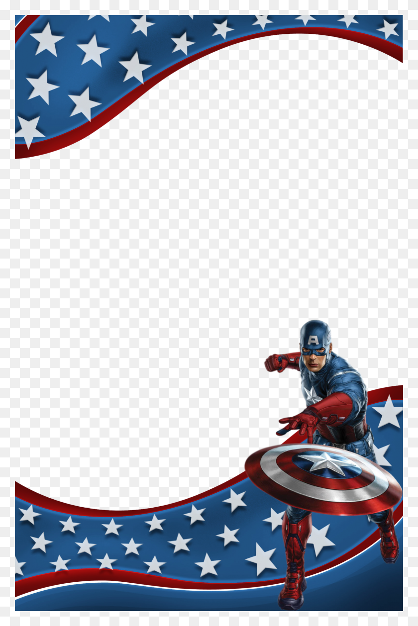 1600x2461 Transparent Kids Frame With Captain Gallery - Capitan America PNG