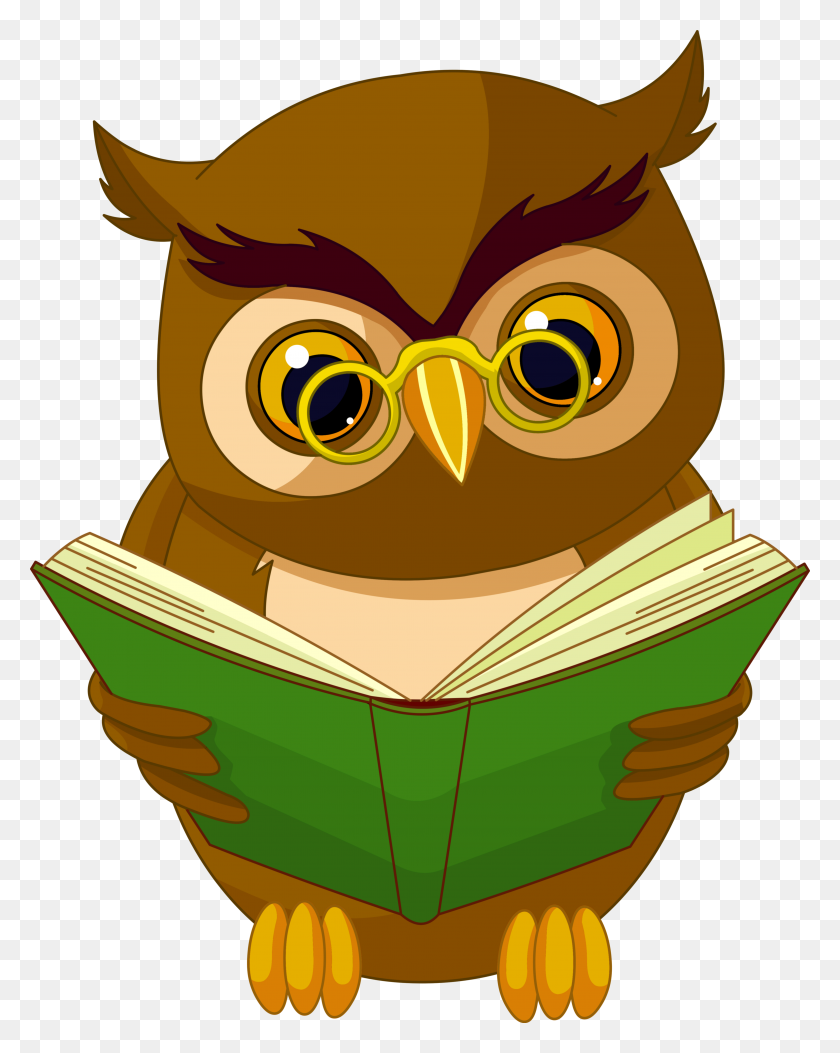 3923x4999 Transparent Owl With Book Png Clipart Gallery - School Clipart Transparent Background