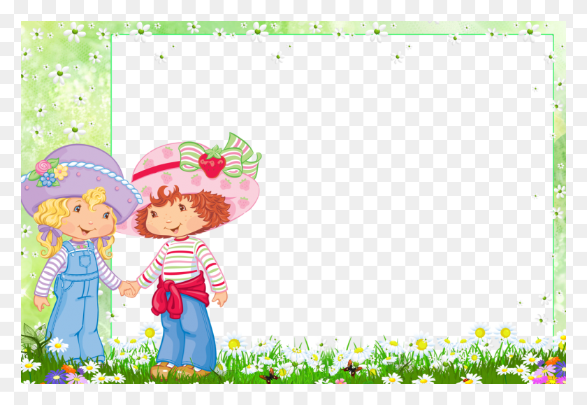 1280x853 Transparent Png Frame With Strawberry Shortcake And Friend - Strawberry Shortcake PNG