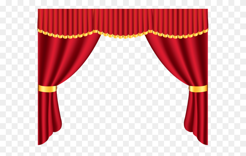 600x472 Transparent Red Curtain Png - Red Curtain Clipart