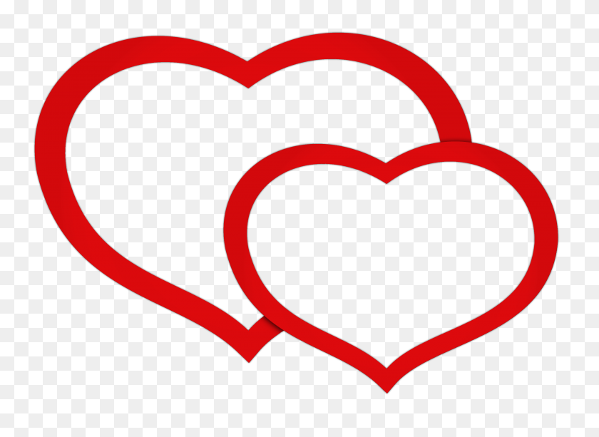 2808x1993 Transparent Red Double Hearts Png Clipart Gallery - Heart PNG