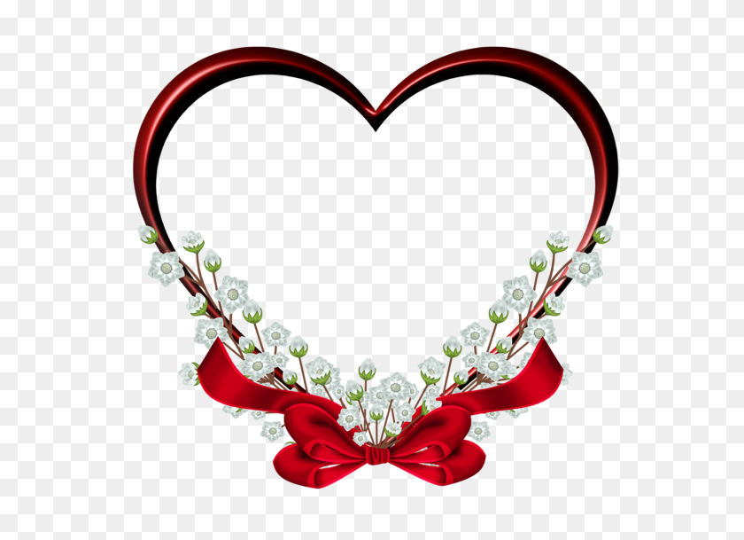 600x549 Transparent Red Heart Frame Decor Png Clipart Clip Art - Loneliness Clipart