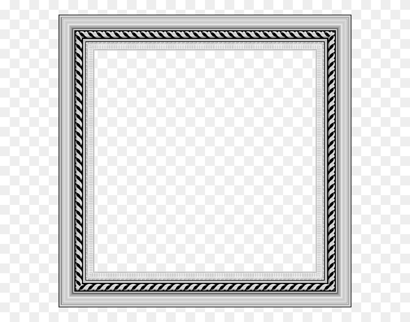 600x600 Transparent Silver Png Photo - Silver Border PNG