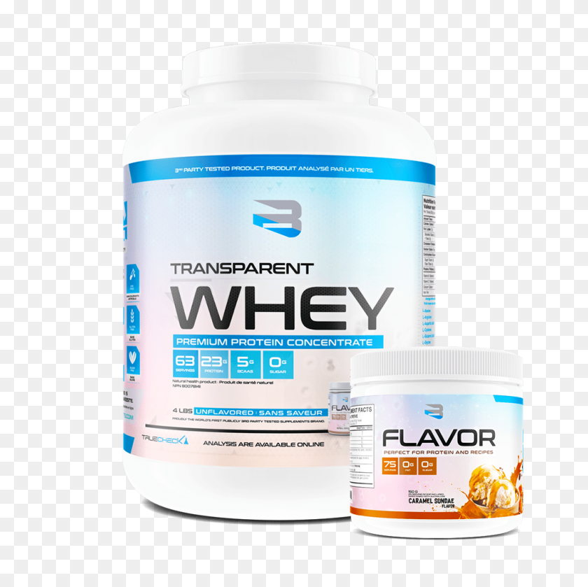 1000x1000 Transparent Whey + Flavor Pack - Protein PNG