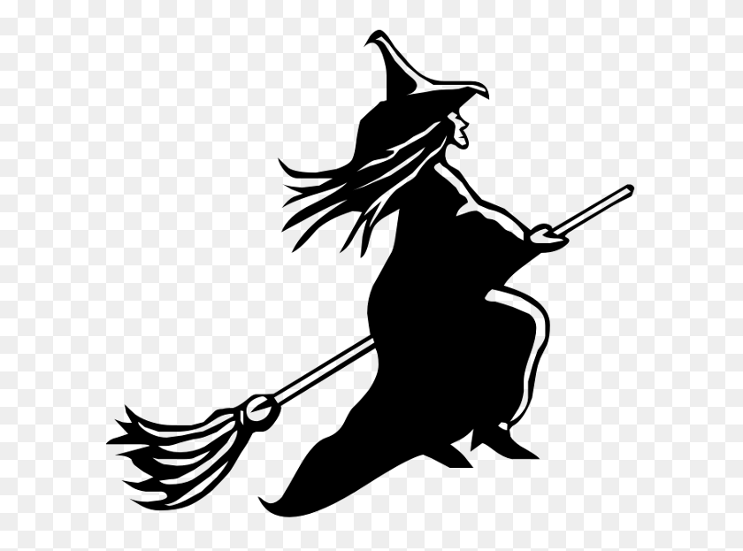 600x563 Transparent Witch Cliparts - Witch Clipart Black And White