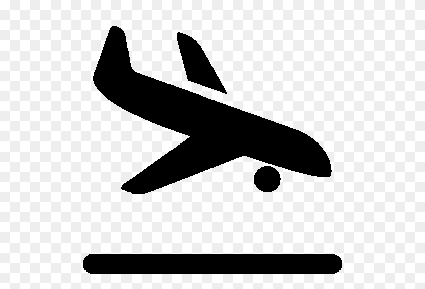 512x512 Transport Airplane Landing Icon Windows Iconset - Plane Emoji PNG