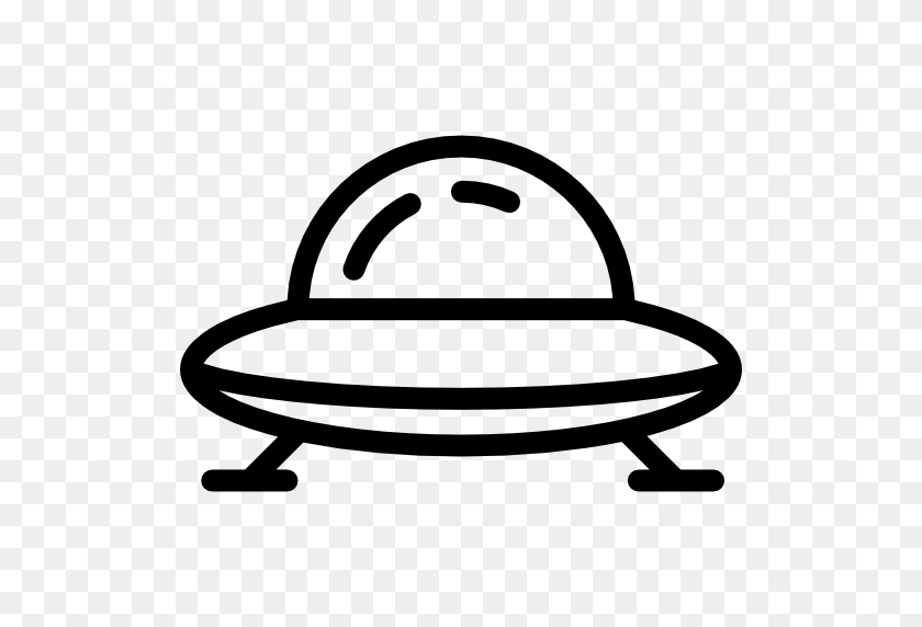 512x512 Transport, Science Fiction, Alien, Extraterrestrial, Spaceship - Spaceship Clipart Black And White