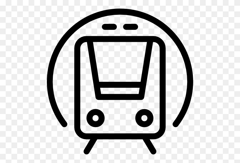 512x512 Transporte, Viajes, Ferrocarril, Tren, Público, Metro, Icono De Transporte - Imágenes Prediseñadas De Tren Subterráneo
