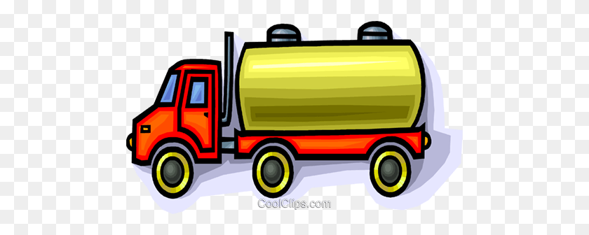 480x276 Transport Truck Royalty Free Vector Clip Art Illustration - Diesel Truck Clipart