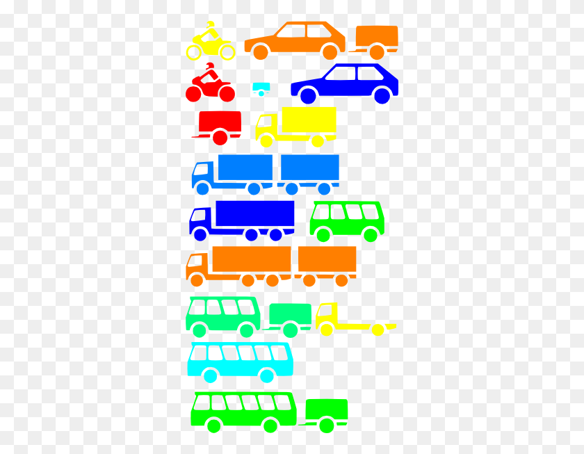 306x593 Transporte Siluetas Niño Colores Cliparts Descargar - Transporte Clipart