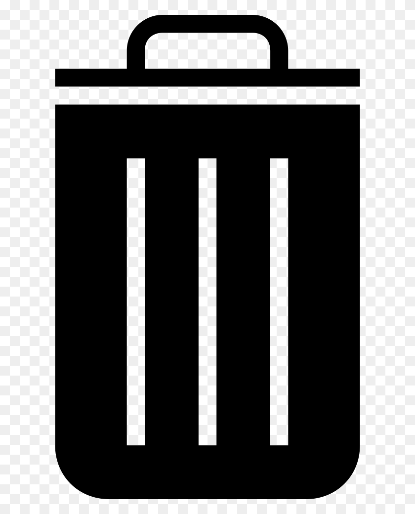 618x980 Trash Can Black Container Symbol Png Icon Free Download - Trashcan PNG