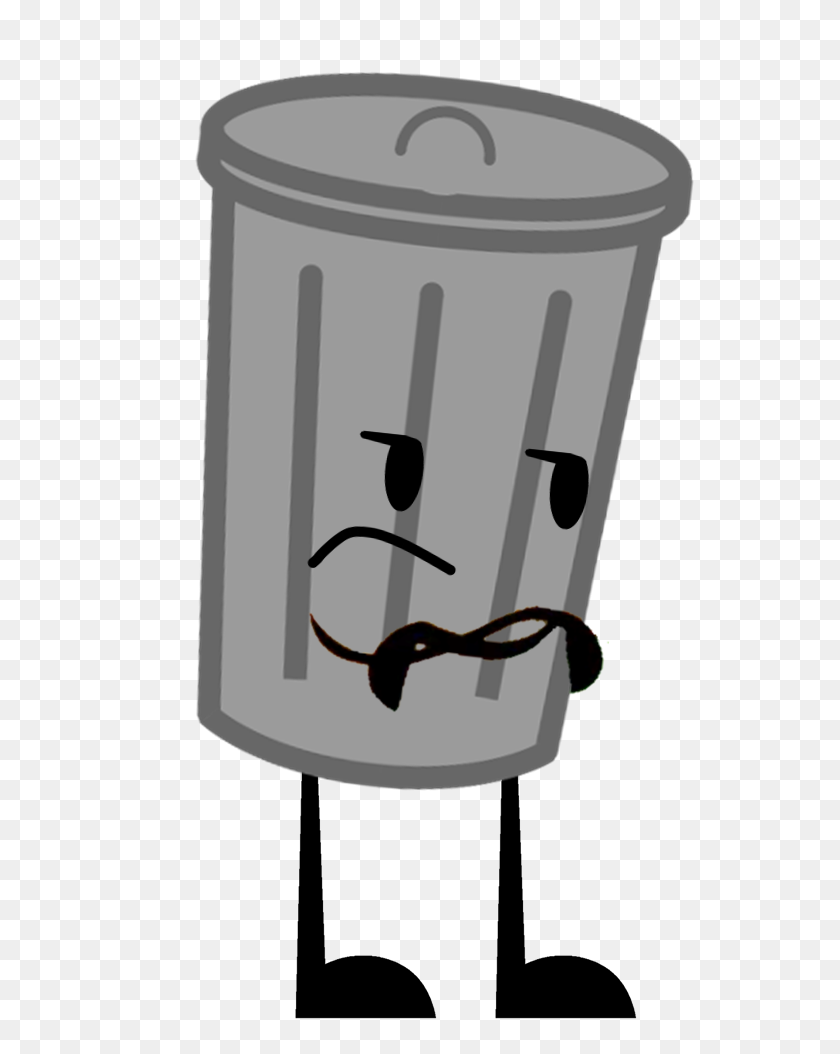 590x994 Trash Can Clipart Bfdi - Garbage Can Clipart
