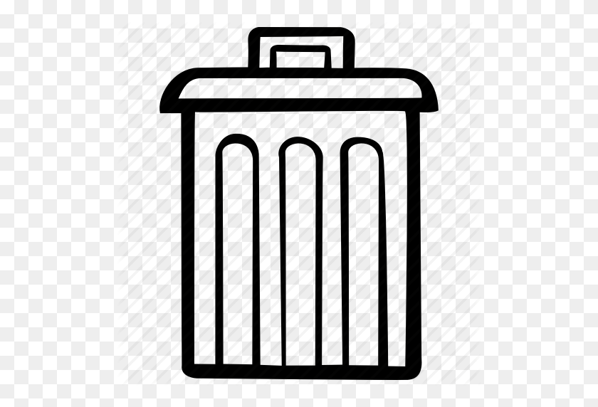 512x512 Trash Can Clipart Emoji - Trash Can Clipart Black And White