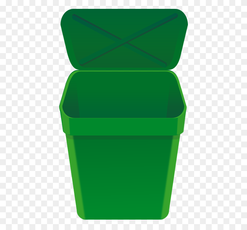 438x720 Trash Can Clipart Open - Trash Can Clipart