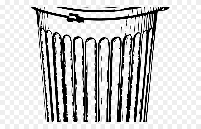 640x480 Trash Can Clipart School - Trash Can Clipart Black And White
