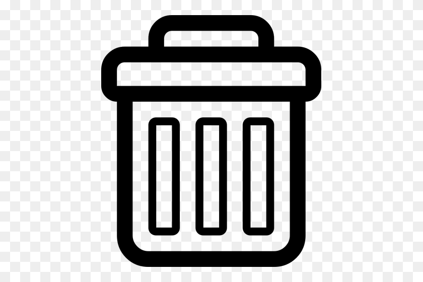 437x500 Trash Can Icon - Trash Clipart Black And White