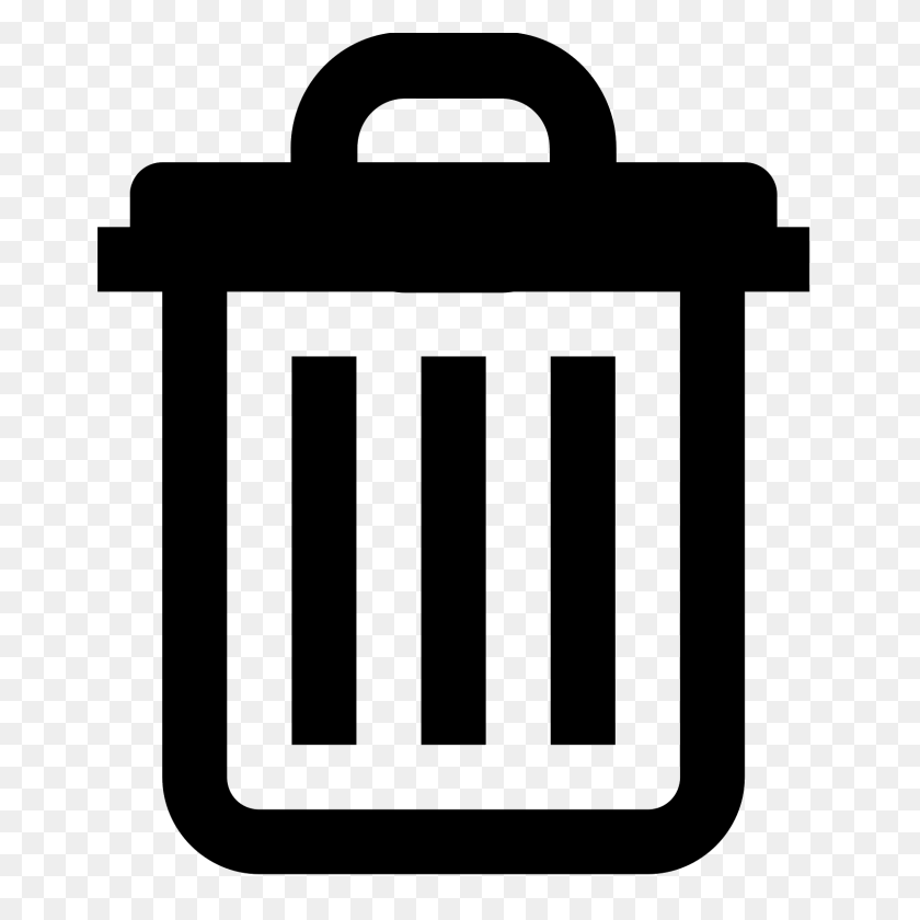 1600x1600 Trash Can Icon - Garbage Can PNG