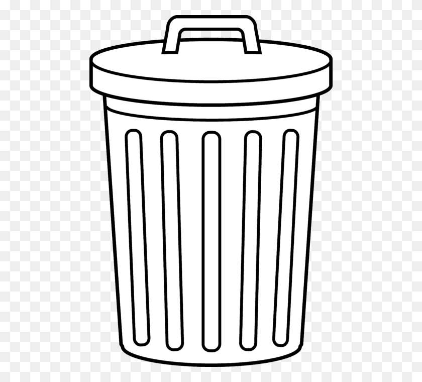 484x700 Trash Can Lineart Clip Art - Picking Up Trash Clipart