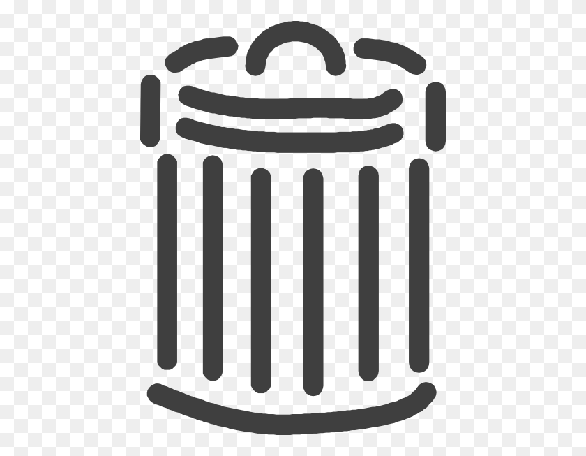 438x593 Trash Can Outline Clip Art - Can Stock Clipart