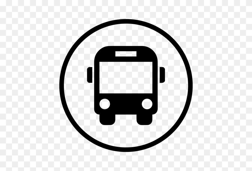 512x512 Icono De Autobús Redondo De Viaje - Icono De Autobús Png
