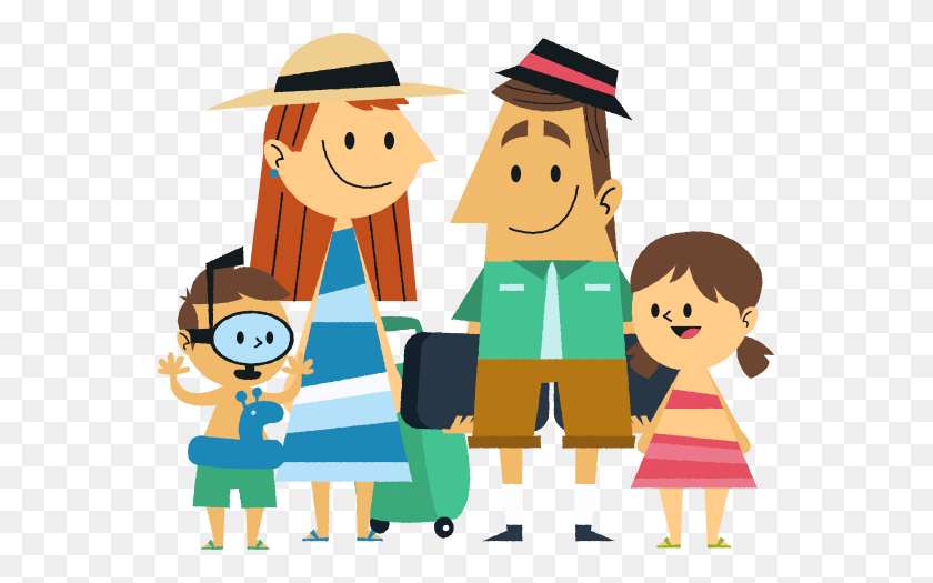 555x465 Travel Clipart Family Travel - Happy Family Clipart