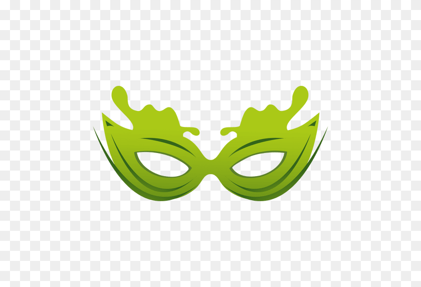 512x512 Máscara De Carnaval Verde De Viaje - Máscara De Mardi Gras Png