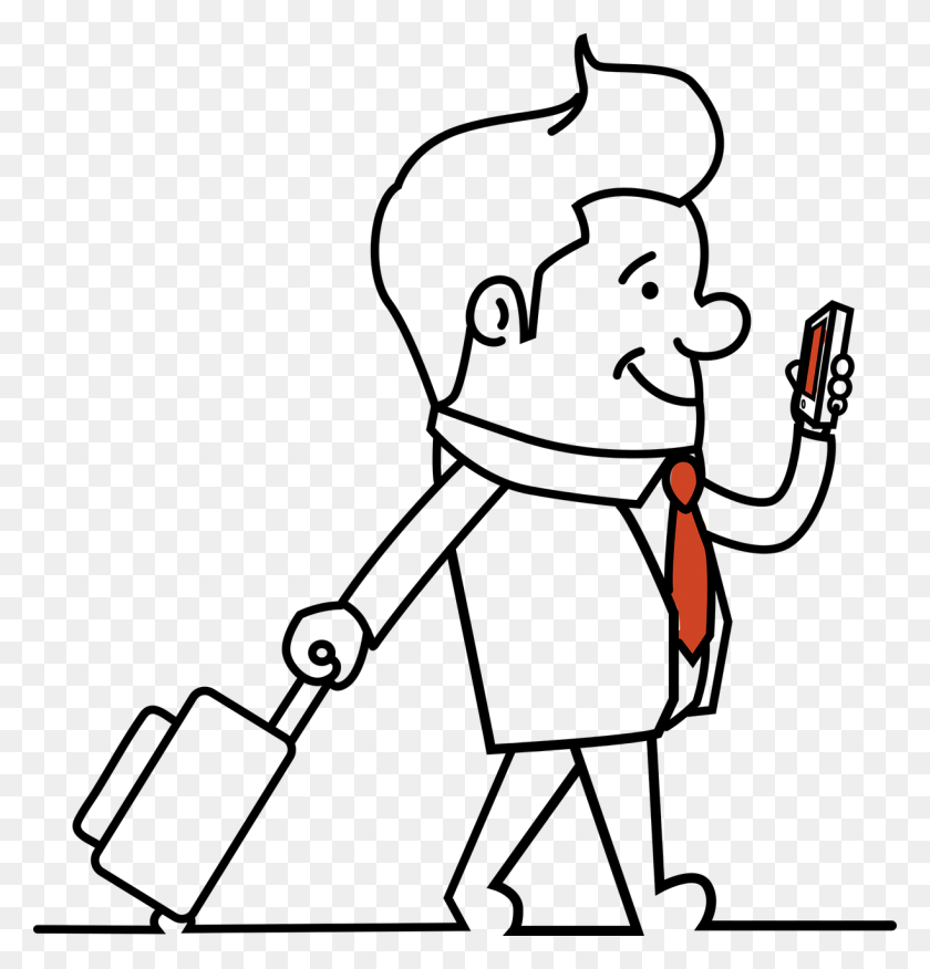 1223x1280 Travel, Man Travel Smartphone Briefcase Suitcase L - Confused Man Clipart