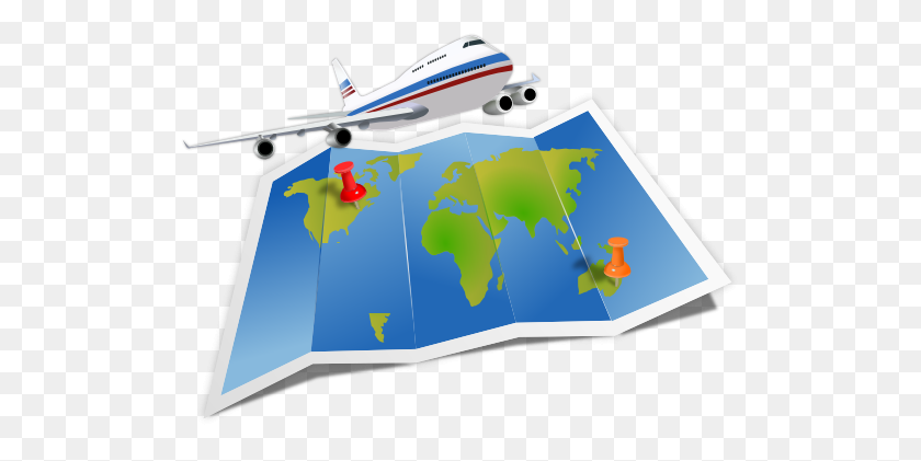 512x361 Travel Map Clipart - Travel PNG