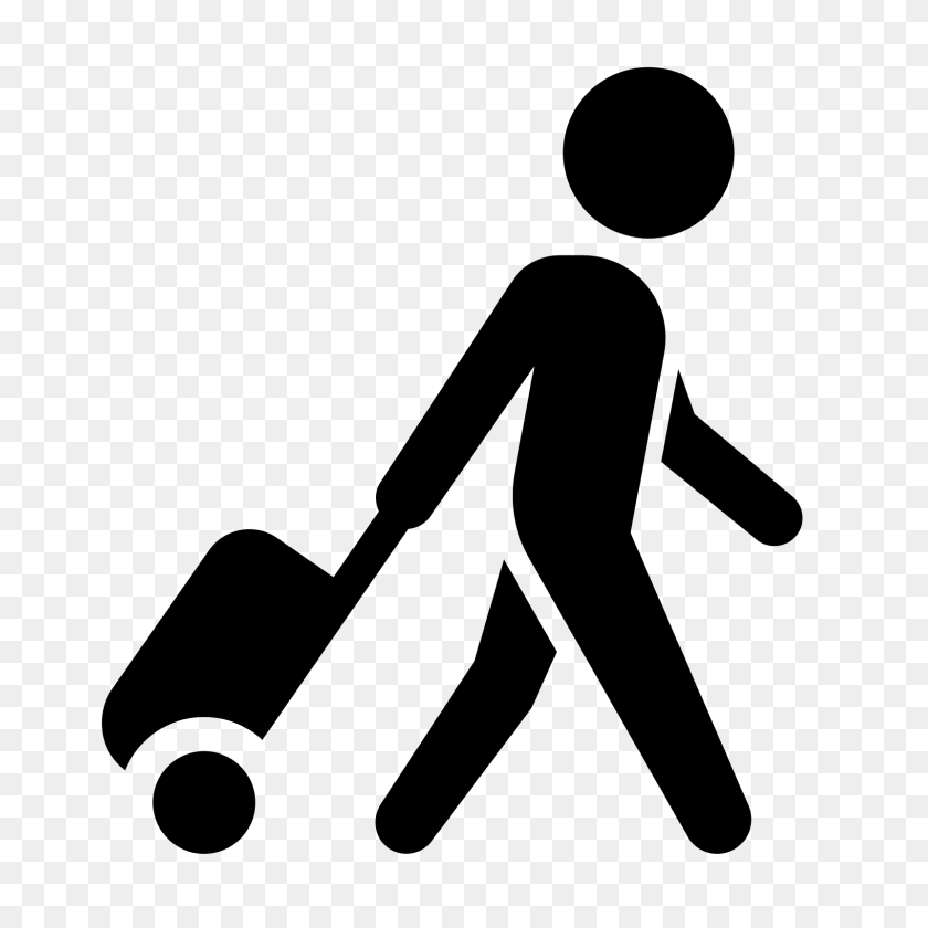 1600x1600 Traveler Filled Icon - People Walking PNG